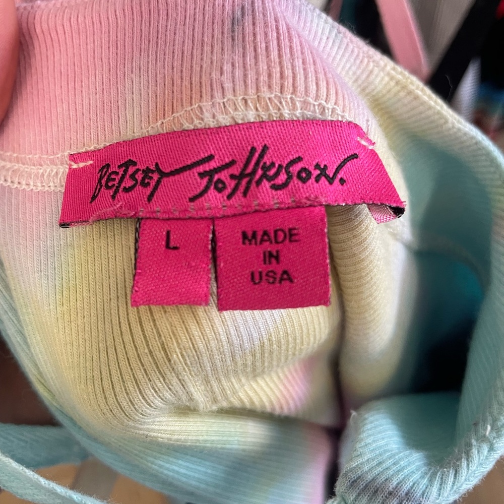 Vintage RARE 90's Vintage Betsey Johnson Archive Tie Dye Ruffle Top Adult XS - Picture 7 of 7